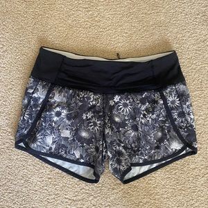 Floral Lululemon shorts